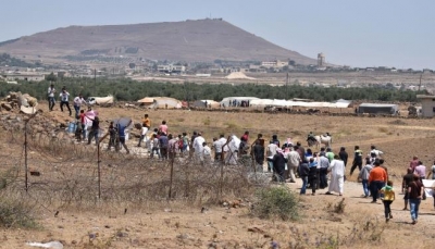 الاحتلال الاسرائيلي يهدد نازحين سوريين حاولوا الوصول لحدود الجولان