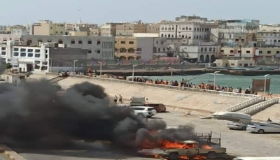 المكلا.. انفجار طقم عسكري كان على متنه متفجرات يُخلّف أضرار مادية