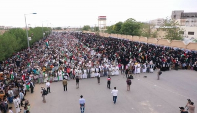 مأرب.. مهرجان جماهيري حاشد تضامنا مع الشعب الفلسطيني وتنديدا بجرائم الاحتلال الاسرائيلي